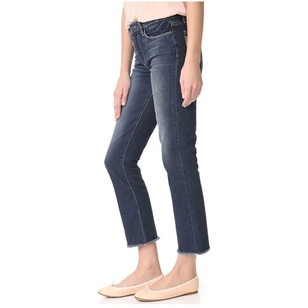 PAIGE Hoxton Straight Ankle Frayed Hem